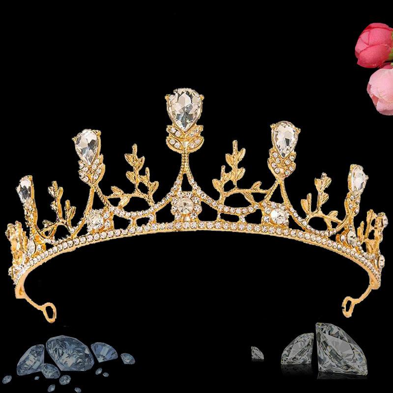 Корона в стиле барокко из алмазного сплава, циркониевая свадебная корона, тиара принцессы, обруч для волос на день рождения, повязка на голову, корона для волос