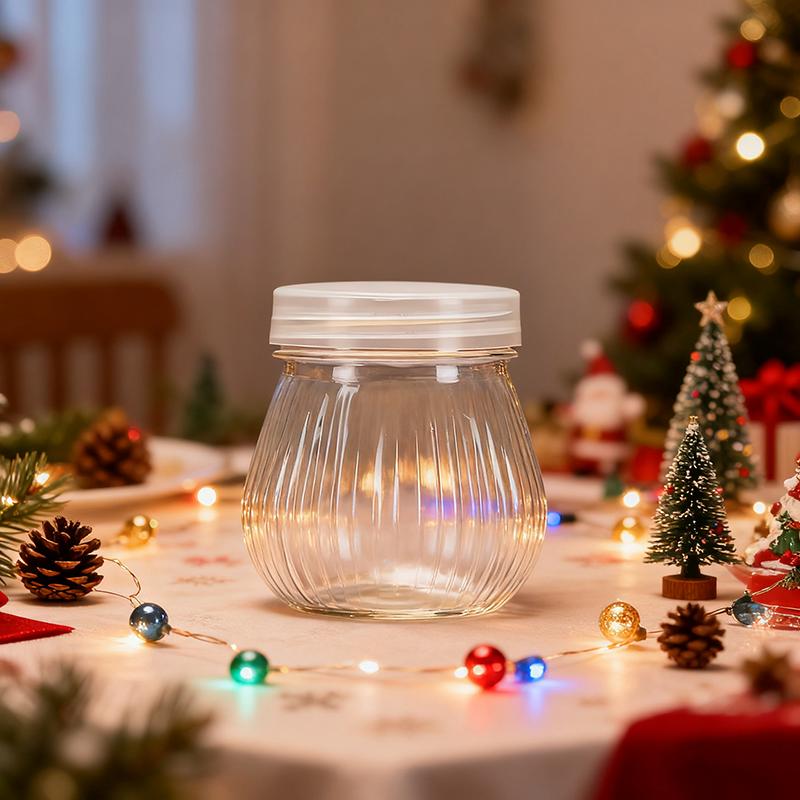 WTEMPO Сделай сам Пустые декоративные банки Прозрачные пластиковые банки с гладкими завинчивающимися крышками Банки для организации и хранения домашних мини-предметов