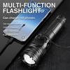 High Power LED Flashlight TYPE-C Rechargeable Aluminum Torch Outdoor Searchlight Portable Camping Light with Telescopic Zoom