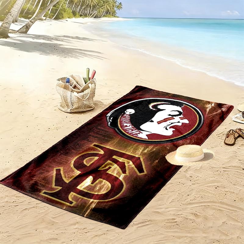 Florida Seminoles 2D Flat Print Beach Towel, Large Soft Quick Dry Towel for Beach Camping SwimmingZSTJ0915181