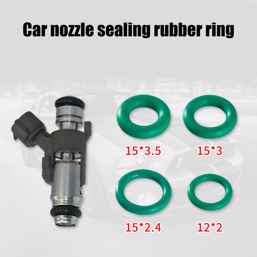 Injector O-Ring Seal Set Injector Solenoid Valve Seal Rubber Rings Washer Repair Set for Piezo