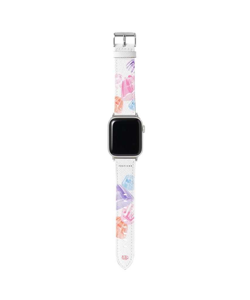 Peseutibeo Bibi Большое Желе Кожаный Ремешок для Apple Watch