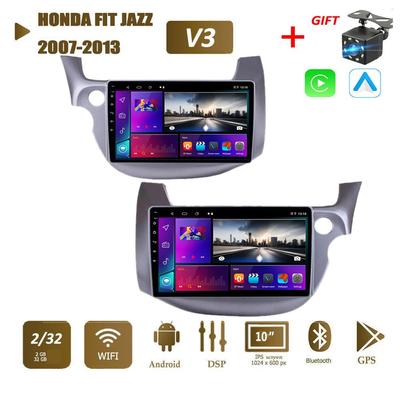 Android Carplay для HONDA FIT JAZZ 2007-2013 Автомобильный радиоприемник Мультимедийный видеоплеер GPS-навигация WIFI 2 + 32 ГБ