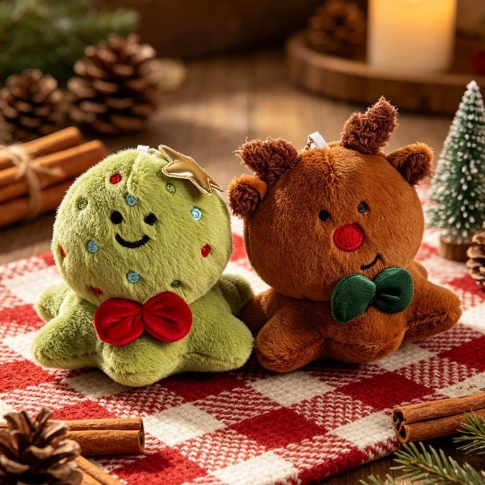 Soft Touch Plush Doll Shape Plush Hanging Ornament Gifts Christmas Plush Pillow Embroidered Face