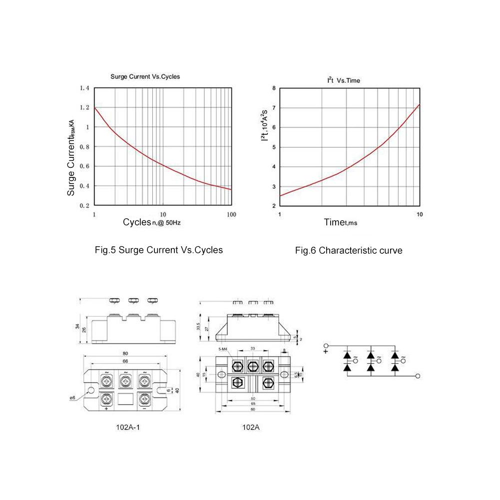 MDS100A 1600V Диодный 3-фазный выпрямитель Мощный мостовой выпрямитель 600~1600В