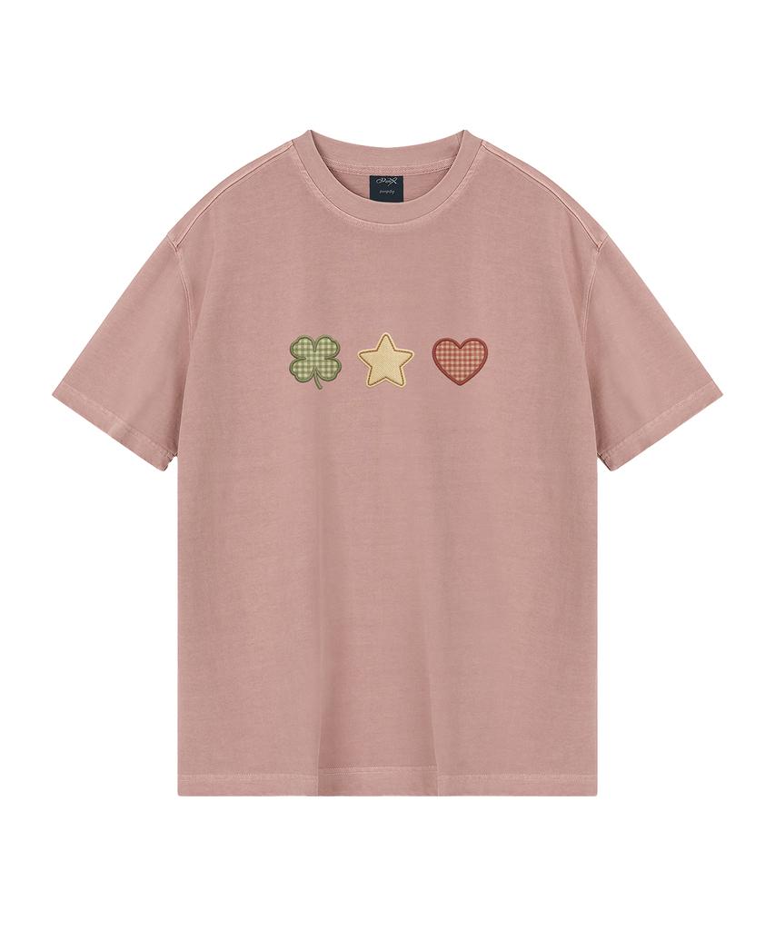 WILDROCK Clover Club Pigment Oversized Short Sleeve T-Shirt (Includes Cropped) (Type A)