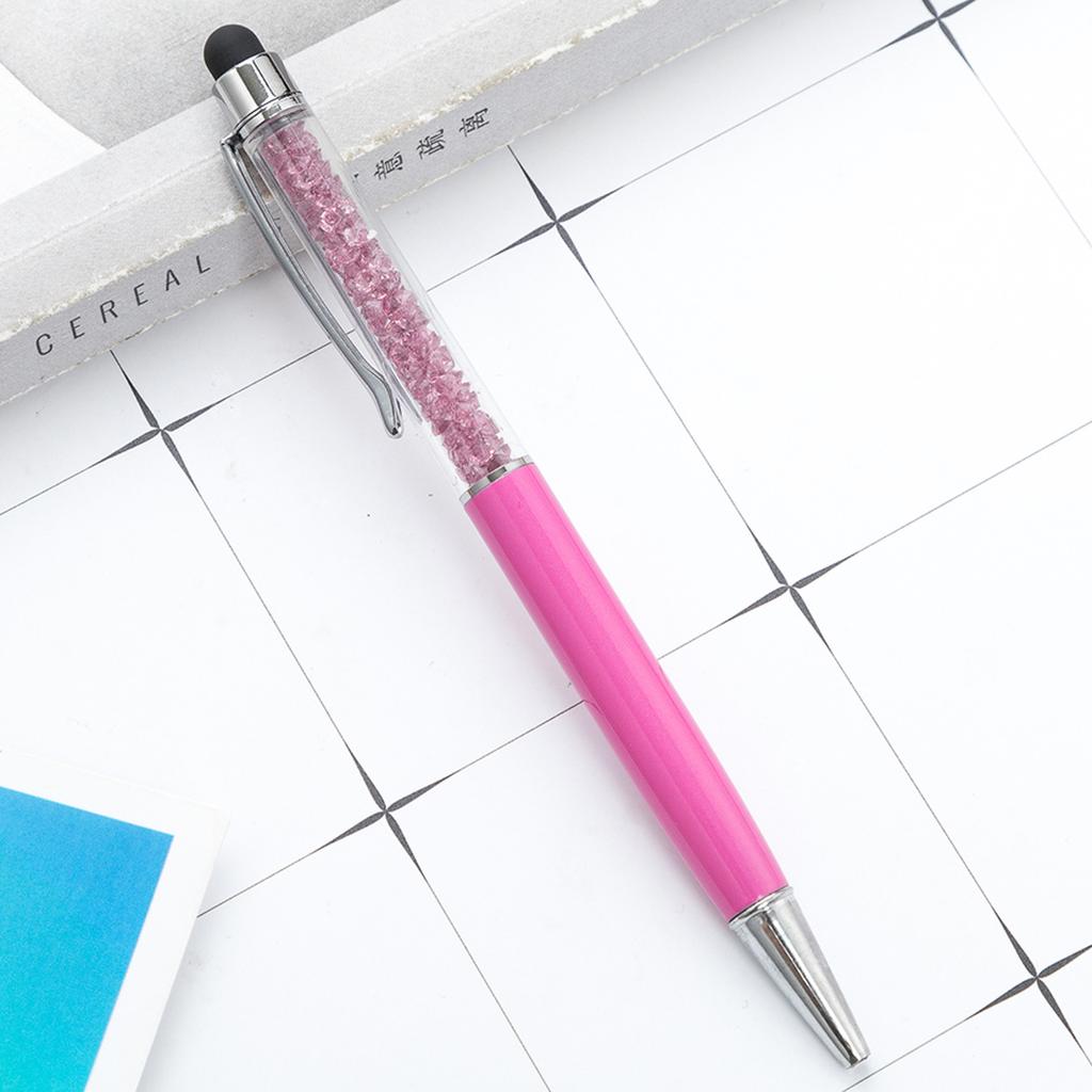1 шт., хрустальная шариковая ручка, стилус, сенсорная ручка, канцелярские принадлежности для письма, офисные школьные принадлежности, вращающиеся металлические ручки для медсестер