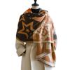 Five-Pointed Star Printing Fresh And Versatile Atmosphere Women'S Imitation Cashmere Warm Scarf Style Fashion Shawl