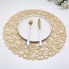 Table Mat Environmentally Friendly for Home Round Non-Slip Heat Insulation Round Coaster Stylish Anti-slip Tight Woven