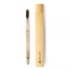Бамбуковая биоразлагаемая зубная щетка в бамбуковом футляре, Bamboo biodegradable Toothbrush with Bamboo Case,  Rusabl