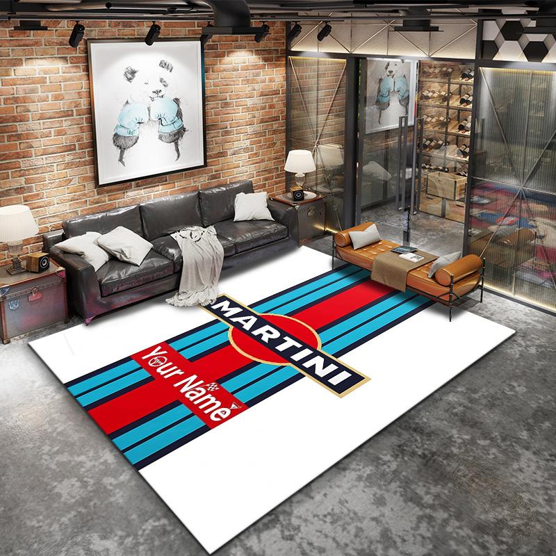 Martini Helmet Custom Name Carpet Rug For Living Room Bedroom Home Sofa Decoration Kids Play Nonslip Floor Mat