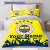 Fenerbahe Sports Club Custom Name Pattern Bedding Quilt Set Quilt Cover Pillowcase Home Birthday Gift(1 * duvet cover + 2 * pillowcase, without core)