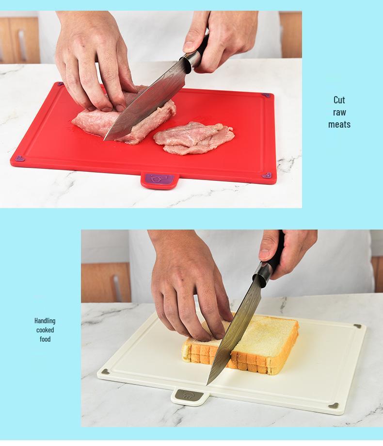 Многоцелевой набор разделочных досок из полипропилена - 4 штуки для кухни и нарезки мяса