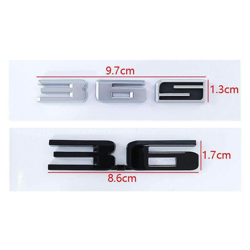 3.6 36S trunk label logo car stickers for Cadillac CTS SRX SLS CT456 XTS XT rear tail 36S 3.6 emblem refitting car accessories