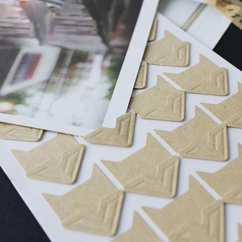 Защитный декор для изображения, угловые крафт-бумажные наклейки, украшение для фотоальбома, винтажные «сделай сам»