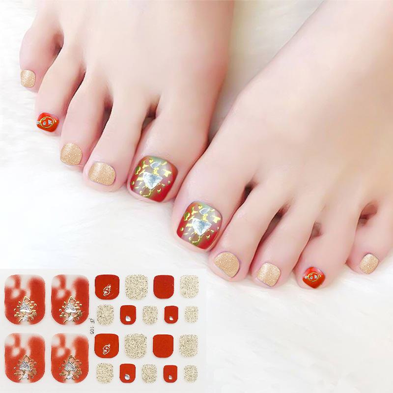 Наклейки на ногти с 3D-ромбовидным узором: Водостойкий, долговечный, отбеливающий для ног