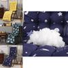 Beautifully Designed Leaves Starry High Back Chair Cushion For Luxurious Outdoor Seating