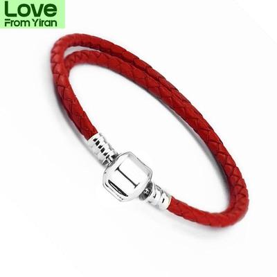 Кожаные браслеты Red Moments с серебряной застежкой подходят для оригинальных серебряных подвесок и бусин 925 пробы для изготовления ювелирных изделий своими руками