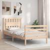 VidaXL Bed Frame with Headboard 90x200 Cm Solid Wood 3194296