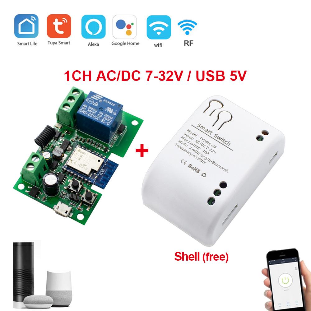Модуль релейного переключателя Tuya Smart WiFi с дистанционным управлением eWeLink и функциями таймера
