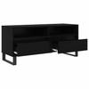TV Stand Black Oak Effect 100 x 34.5 x 44.5 cm