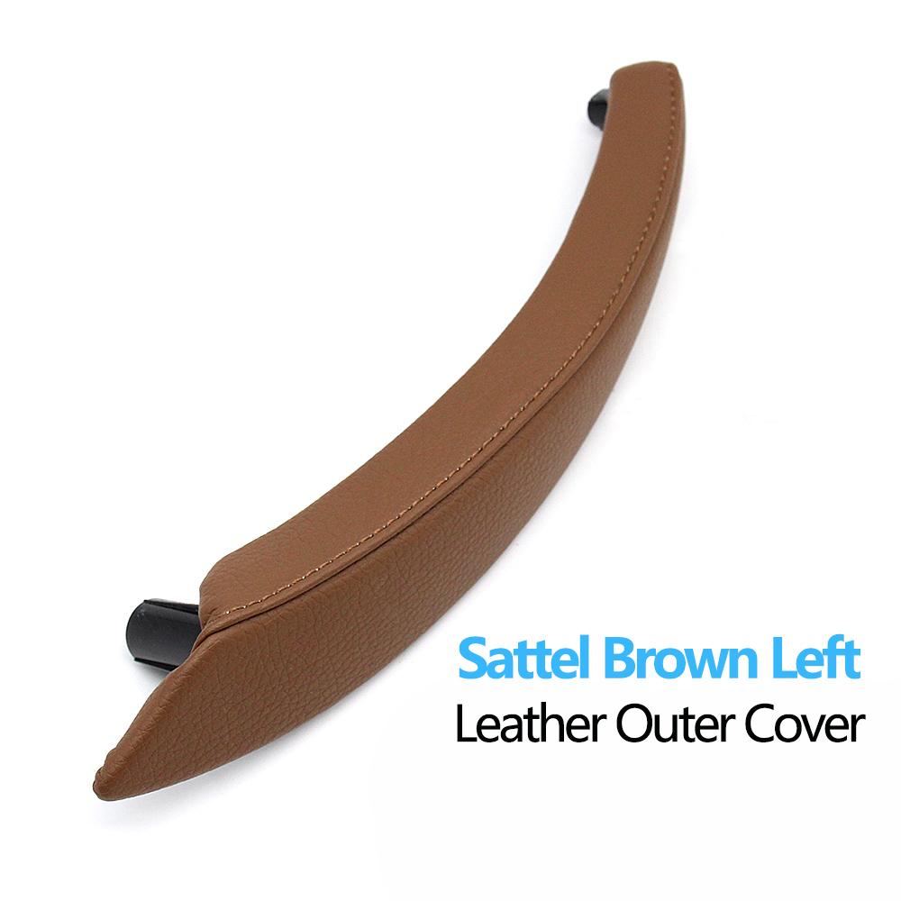 Левая и правая внутренняя ручка пассажирской двери, кожаный внешний чехол, замена для BMW X5 X6 E70 E71 E72