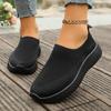 Fashion Plus Size Shoes for Women 36-43 Summer Autumn Fashion Slip On Platform Mesh Breathable Comfortable Flats Sneakers Women