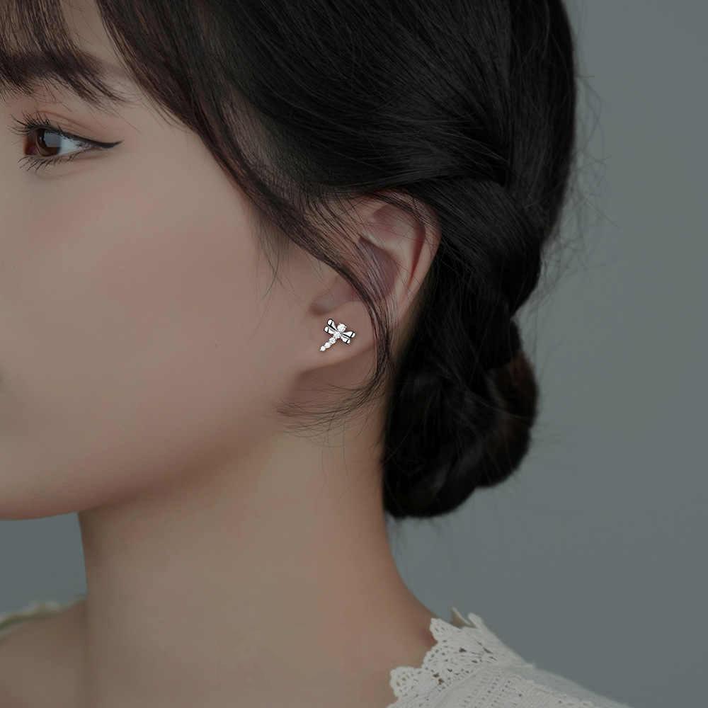 Dragonfly Stud Earrings Female Personality Simple Niche Fresh Feeling Zircon Ear Jewelry