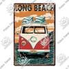 Decor Beach Vintage Plaque Metal Plate Retro Tin Signs Summer Wall Art Poster Seaside Tiki Bar House Room Iron Painting