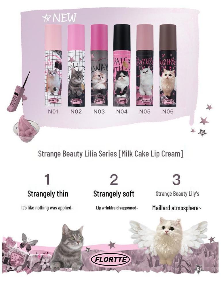 FLORTTE/Flower Knows Lilia Pudding Lip Cream: Matte, Transfer-Resistant Lip Glaze