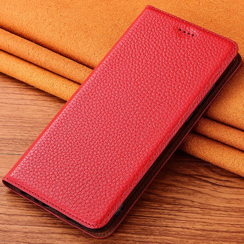 Samsung A25 5G Genuine Leather Flip Cover for Samsung A15 and A05/A05S, Anti-Fall Litchi Protective Case