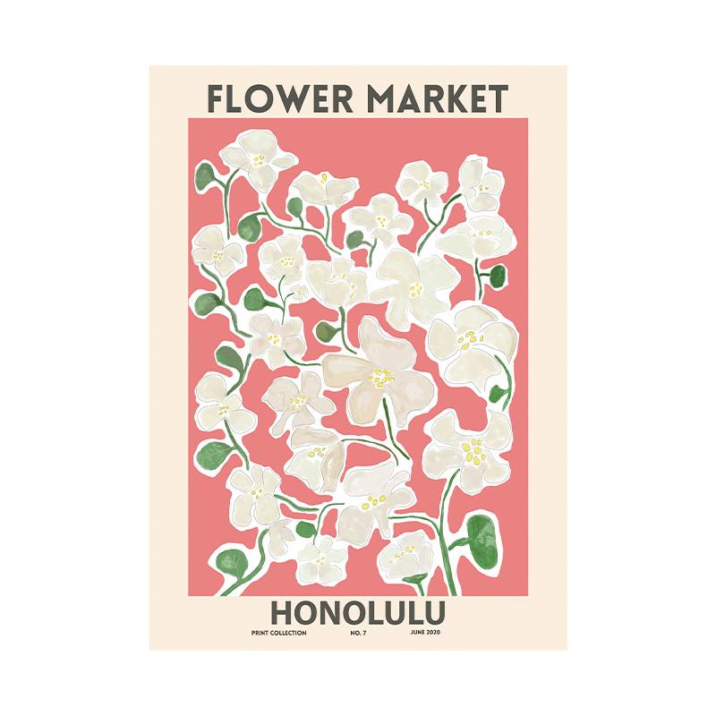 Абстрактная Цветочная Печать Плакатов Растение Настенное Искусство Париж Холст Картина Гостиная Домашнее Украшение