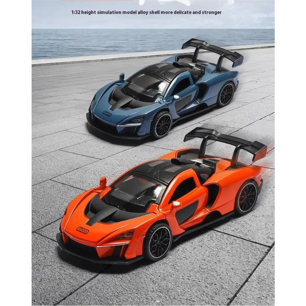 1/32 Модель автомобиля McLaren Senna из сплава Diecasts Металлические игрушечные транспортные средства Модель Симуляция Звук и Свет Коллекция Подарки на День Рождения для Детей