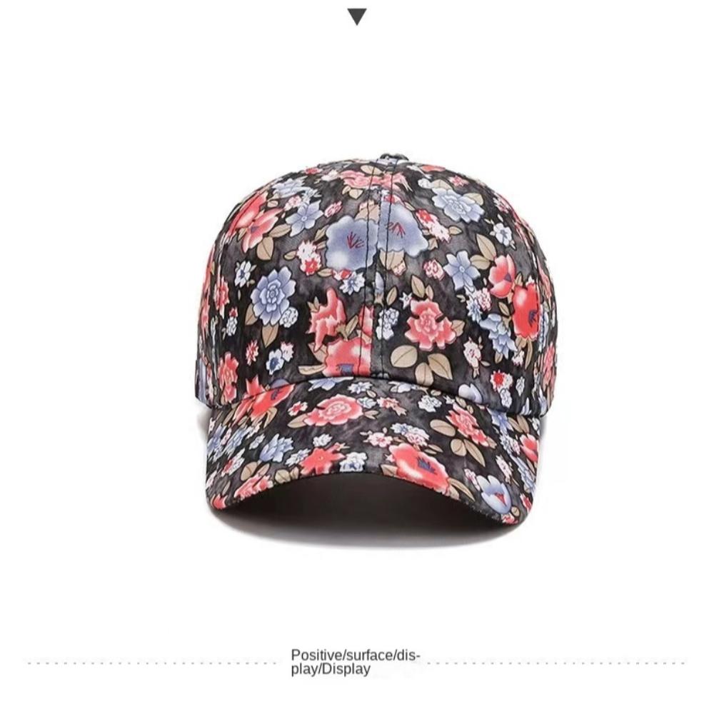 Хлопковые бейсболки с цветочным принтом, дышащие элегантные козырьки, модная женская фуражка