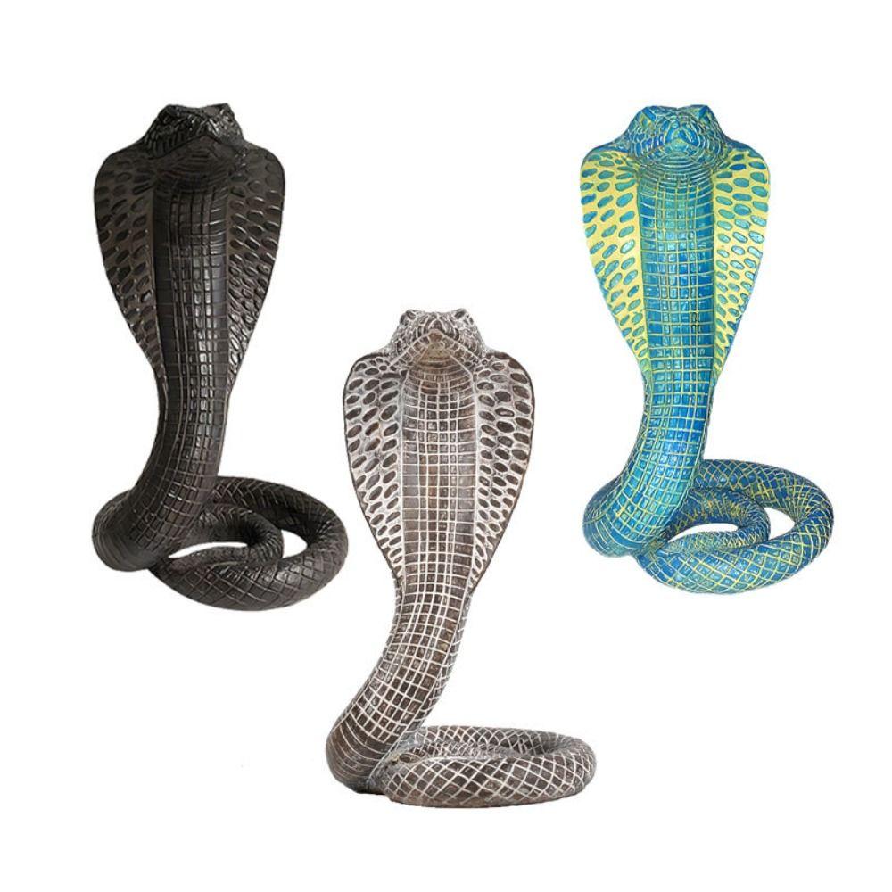 Lifelike Simulated Cobra Figure Scales Animal Simulation Model 3D Cobra Model Toy Halloween