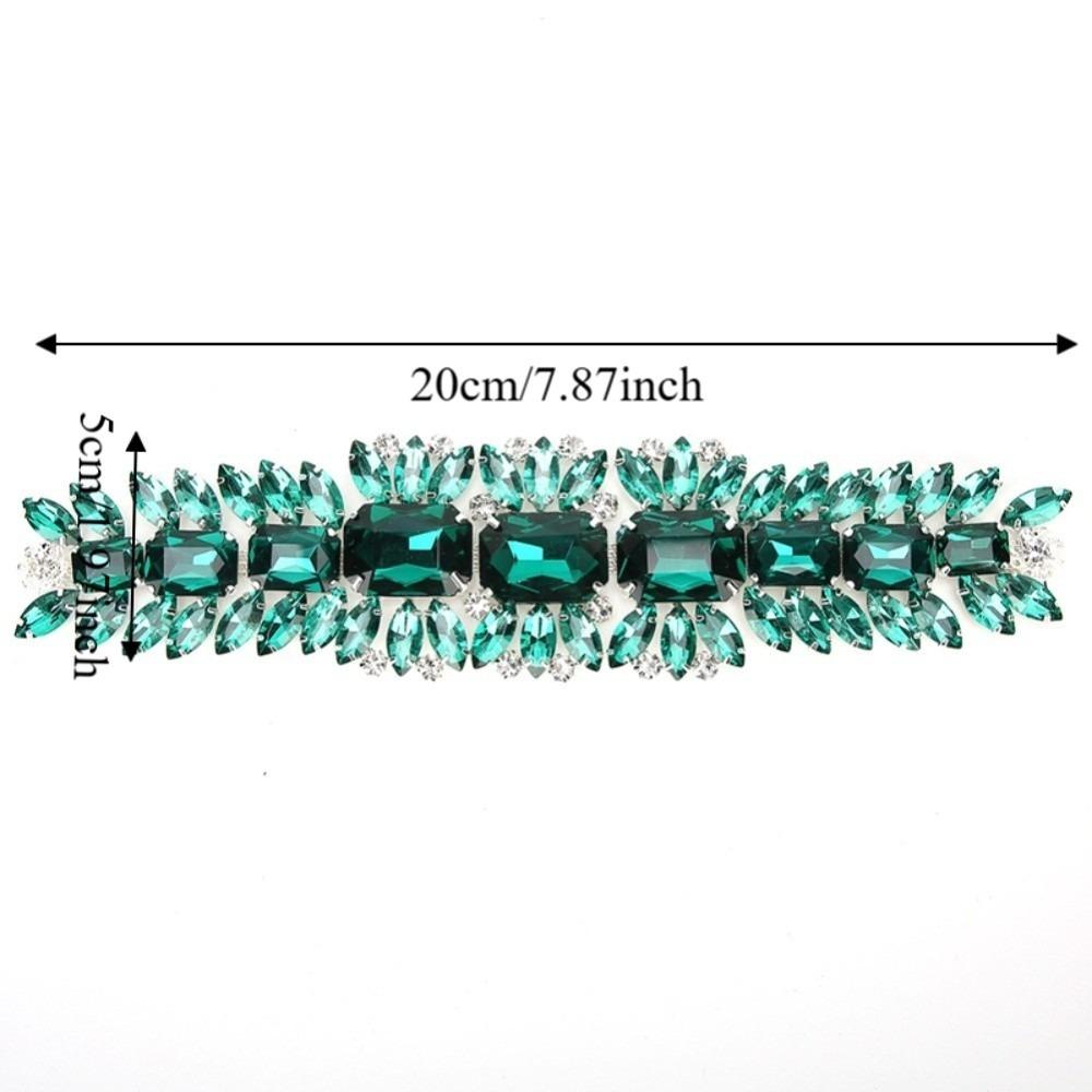 2pcs Close Chain Rhinestone Chain Trim Sparkly Applique Sparkly Rhinestone Applique Clothing DIY