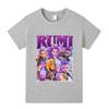 A1208 Детская футболка с короткими рукавами и принтом Kpop Rumi Zoey Mira для мальчиков и девочек