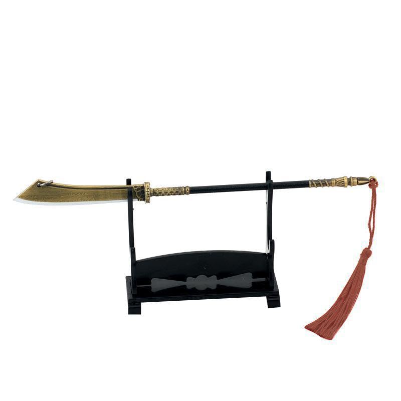 [Некогамияма] Роман о Троецарствии: Меч Гань Ляна, длиной 22 см / Миниатюрная фигурка, Предмет коллекционирования, Декоративный предмет