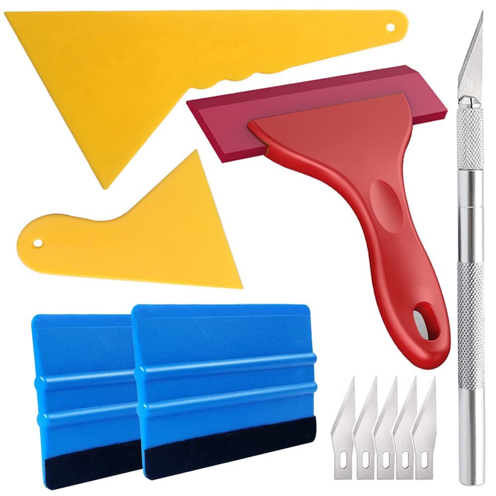 Kiligen Universal 6-Piece Set Carbon Sheet Car Film Cutting Sheet Sealing Scraper Sticker Application Aid Tool
