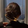 Creative Safety Pin Metal Hair Claw Clip Large Barrette for Thick Hair Girls Daily Fashion Hairstyle Accessory