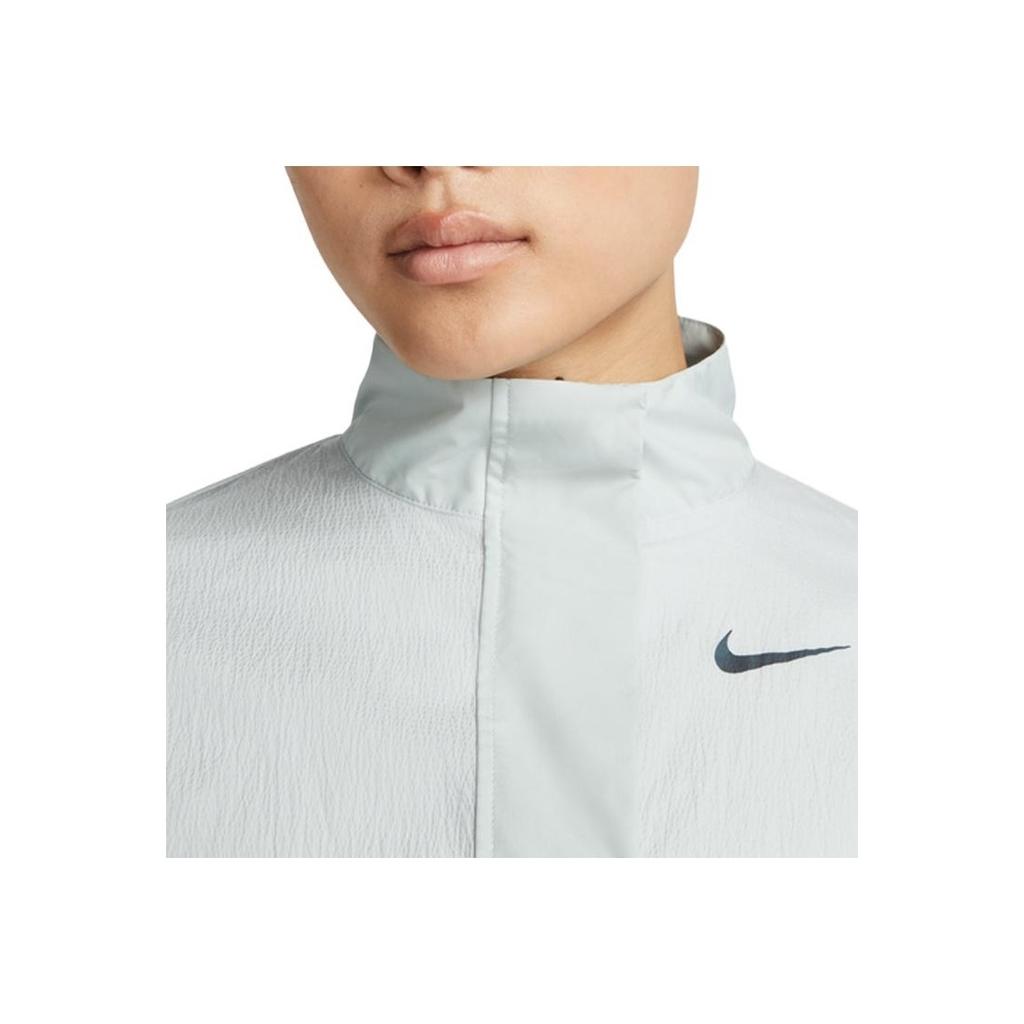 Nike Therma-FIT Run Division Logo Print Zip-Up Collar Jacket Women Jacket Light-Silver DX0326-034