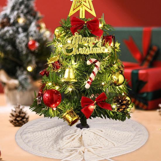 Юбка вязаная рождественская елка маленькая толстая вязаная коса круглая юбка елка деревенская