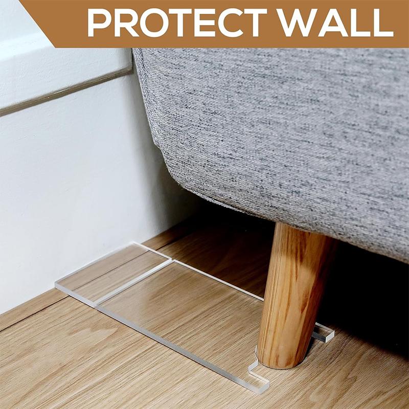Прозрачный ограничитель для дивана и кровати 1/2 шт. Универсальный регулируемый настенный разделитель для мебели Предотвращает скольжение и защищает стены Пожаробезопасный