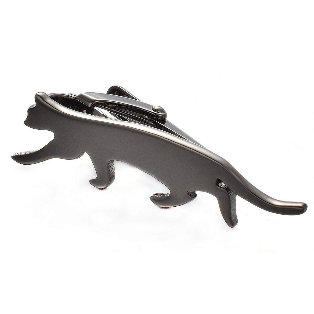 Yoursfs Cat Motif Tie A stylish design that complements Made of A great accessory for A perfect Clip, Black. ties. brass. men. gift.