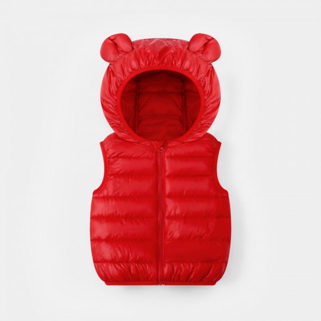 Детские повседневные однотонные утолщенные жилеты для мальчиков и девочек