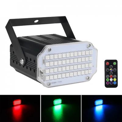 ALIEN 48 RGB УФ светодиодный DJ Диско Звукоактивируемый Сценический Световой Эффект Вечеринка Праздник Клуб Стробоскоп Вспышки С Пультом Дистанционного Управления