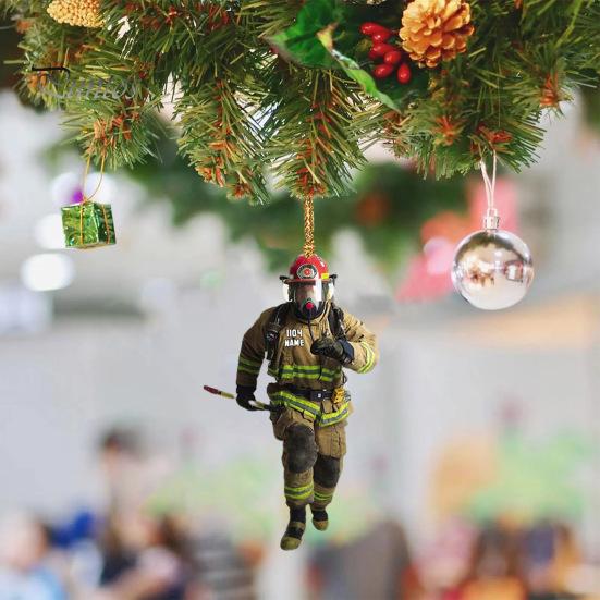 Рождественская елка, украшение пожарного со шнурком, широко используемое автомобильное зеркало заднего вида, подвеска пожарного, подвесное украшение