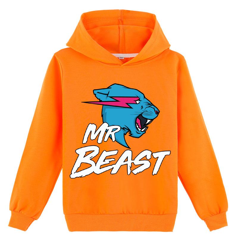 Mr Beast Lightning Cat Kids Fashion Print Hoodie Sweatshirt