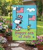 New PEANUTS Happy 4TH of July USA Snoopy 4TH of July  Garden Ag GT22