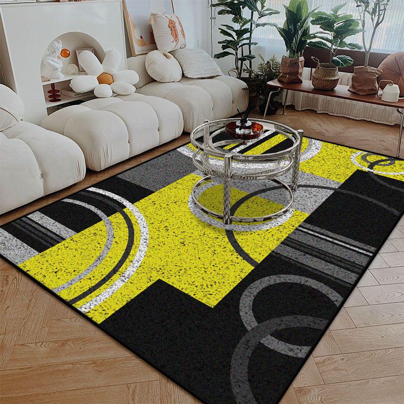 Ковер в скандинавском стиле с линейным узором, большой размер для гостиной, противоскользящий, легко чистится, придверный коврик, мягкий, моющийся, ковер для обеденной зоны